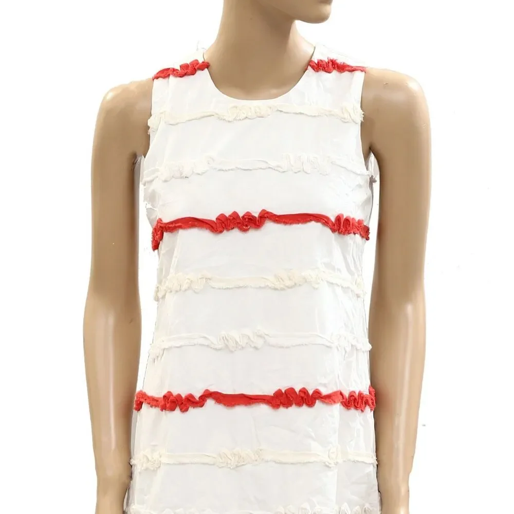 Voyageur by MERSEA Luna High Neck Ribbon Mini Dress Sleeveless Cotton XS 284436